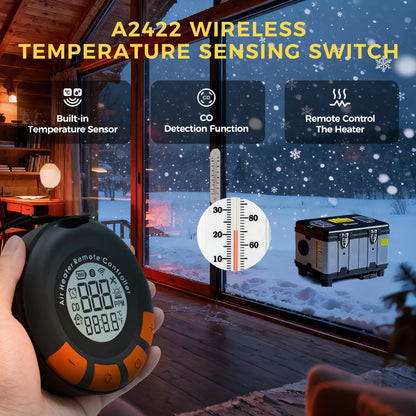 Tb10Pro 8KW Diesel Auxiliary Heater with CO Alarm for 12/24/220V - Portable Night Heater for Car, RV, Camper, Tent, Home, and Garage
