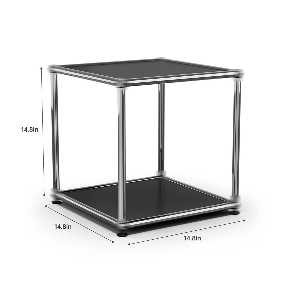 Contemporary Stainless Steel Storage Cabinet and TV Stand for Living Room and Home Office
