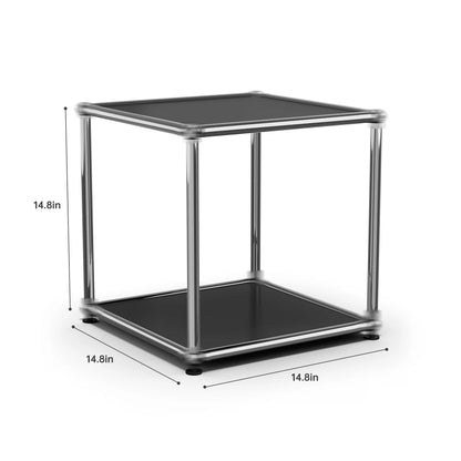 Contemporary Stainless Steel Storage Cabinet and TV Stand for Living Room and Home Office