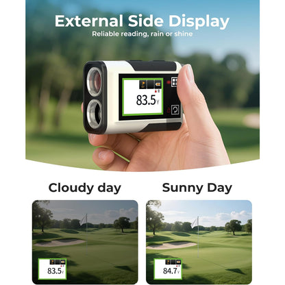 CIGMAN Golf Rangefinder 1312 Yards Slope Compensation 2.4 Inch Touchscreen 6X Magnification Flag Lock Vibration Rechargeable USB-C Golf Accessories IP54 Water Resistant