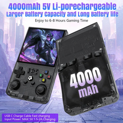 R36MAX Retro Handheld Video Game Console Linux System 4.0 Inch IPS Screen R36S Portable Pocket Video Player 128GB Games Gift
