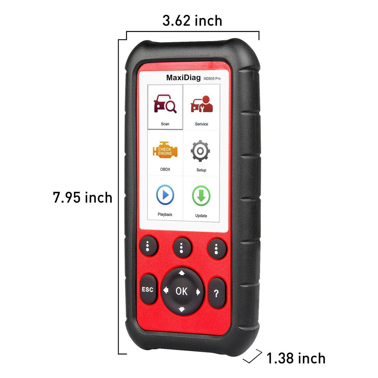 Autel Maxidiag Md808Pro OBD2 Car Diagnostic Scanner Automotive Code Reader OBDII Full System Diagnosis 7 Services