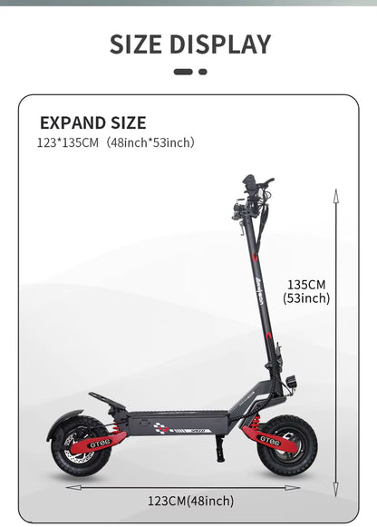 GT06 1200W Foldable E-Scooter for Adults -Max Speed 25MPH, 48V 13AH/23.4AH, 11"Off-Road Tires | US Stock, Factory Direct