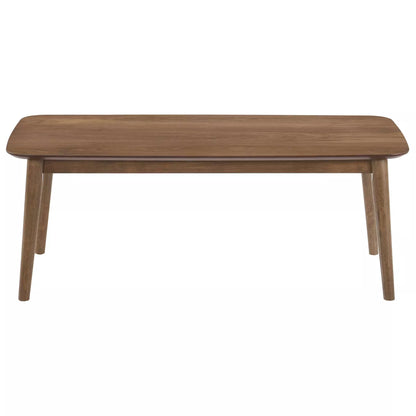 3Pc Radley Wood Coffee Table Set Walnut - Modern Living Room , Beveled Edge Design