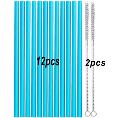 Set of 12 Long Color Replacement Straws for 40 Oz and 30 Oz Tumblers