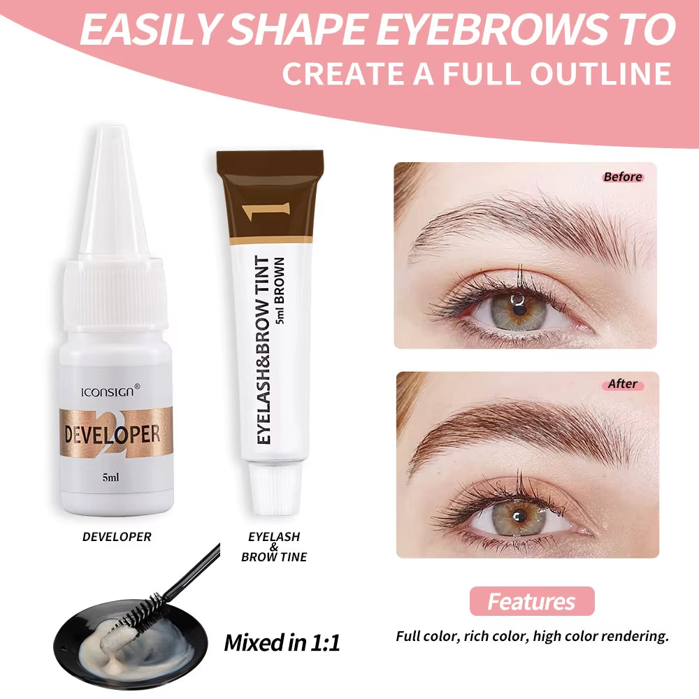 ICONSIGN Professional Eyelash Lift and Tint Kit with Brow Lamination Dye - Eye Makeup Tools