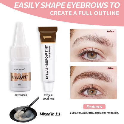 ICONSIGN Professional Eyelash Lift and Tint Kit with Brow Lamination Dye - Eye Makeup Tools
