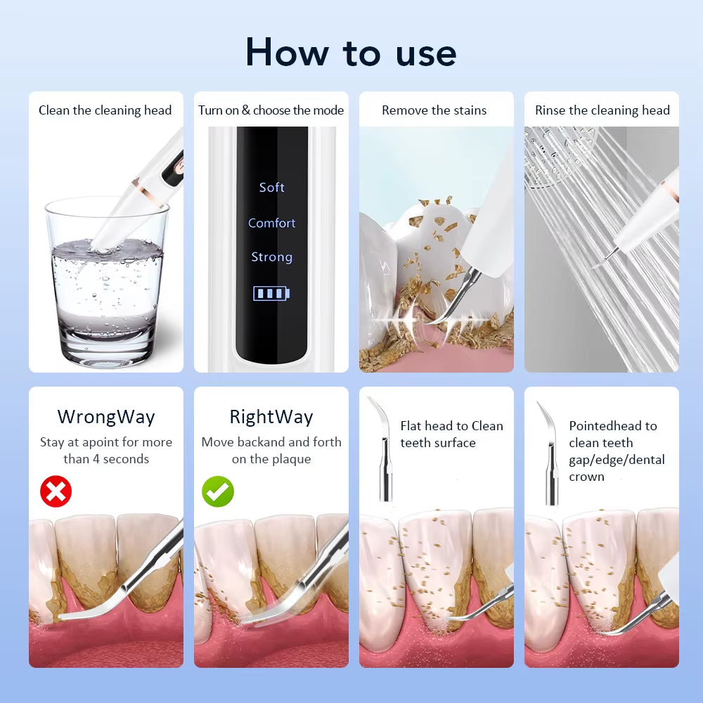Electric Ultrasonic Dental Scaler for Effective Tartar Removal and Teeth Whitening