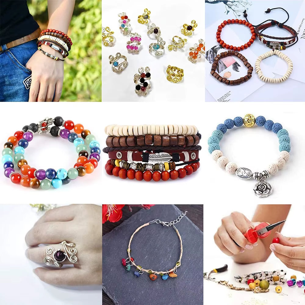 Deluxe 2456-Piece DIY Bead Jewelry Making Kit - Comprehensive Beads, Findings, and Accessories for Crafting Unique Bracelets and Necklaces