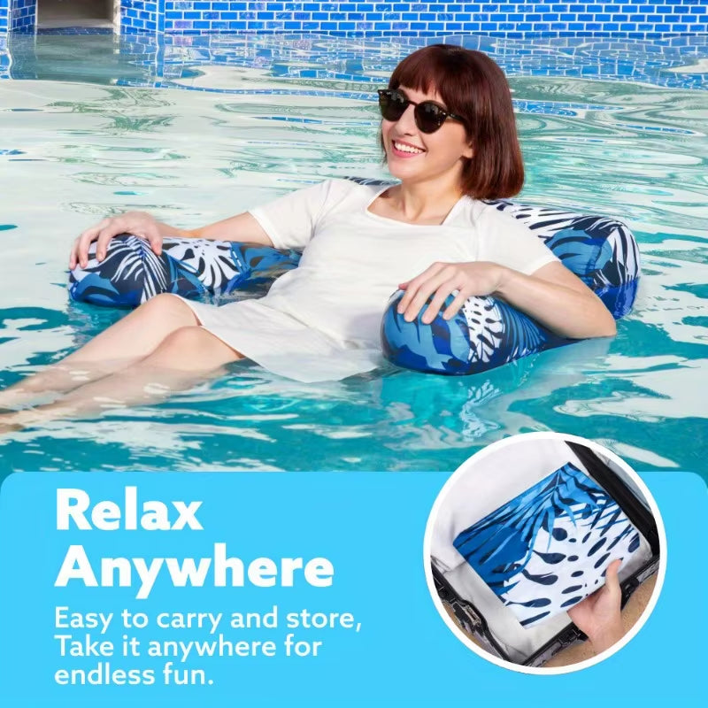 JOYFY Inflatable Pool Chair Leaf - Floating Lounger for Adults, Ideal for Summer Parties at the Beach or Lake