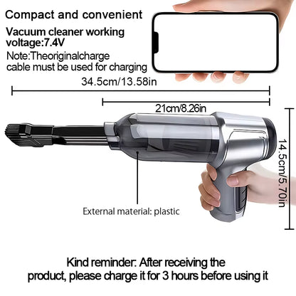 Car Wireless Vacuum Cleaner, Multi-Function Powerful Blowing and Suction, Household Handheld High-Power Dust Collector