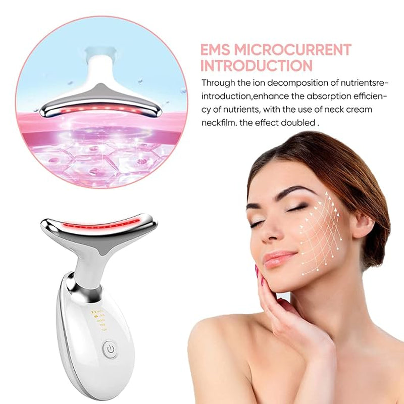 Facial Massager for Skin Care | Double Chin Treatment | 7 Color Modes | Face Sculpting Tool | Thermal, Vibration, Microcurrent 