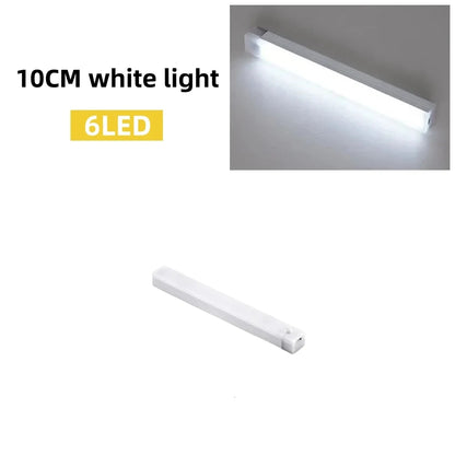 Wireless LED Motion Sensor Night Light - Rechargeable Type C Cabinet and Wardrobe Lamp for Staircase and Kitchen Backlighting