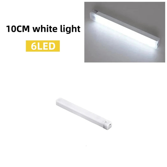 Wireless LED Motion Sensor Night Light - Rechargeable Type C Cabinet and Wardrobe Lamp for Staircase and Kitchen Backlighting