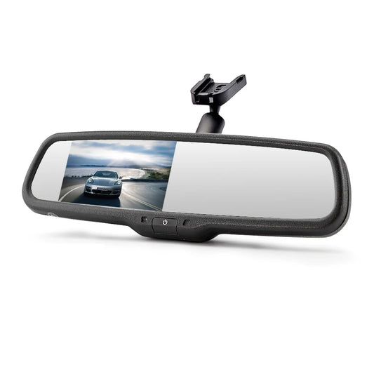 4.3'' Car Rearview Mirror Monitor Bracket LCD Video Monitor Camera Parking Monitor with HD Screen Driving Recorder
