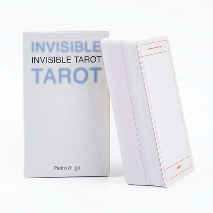 Invisible Tarot 78 Blank Cards Create Your Own Tarot Deck 10.3*6Cm Practicing Your Vision of the Invisible for Family Party