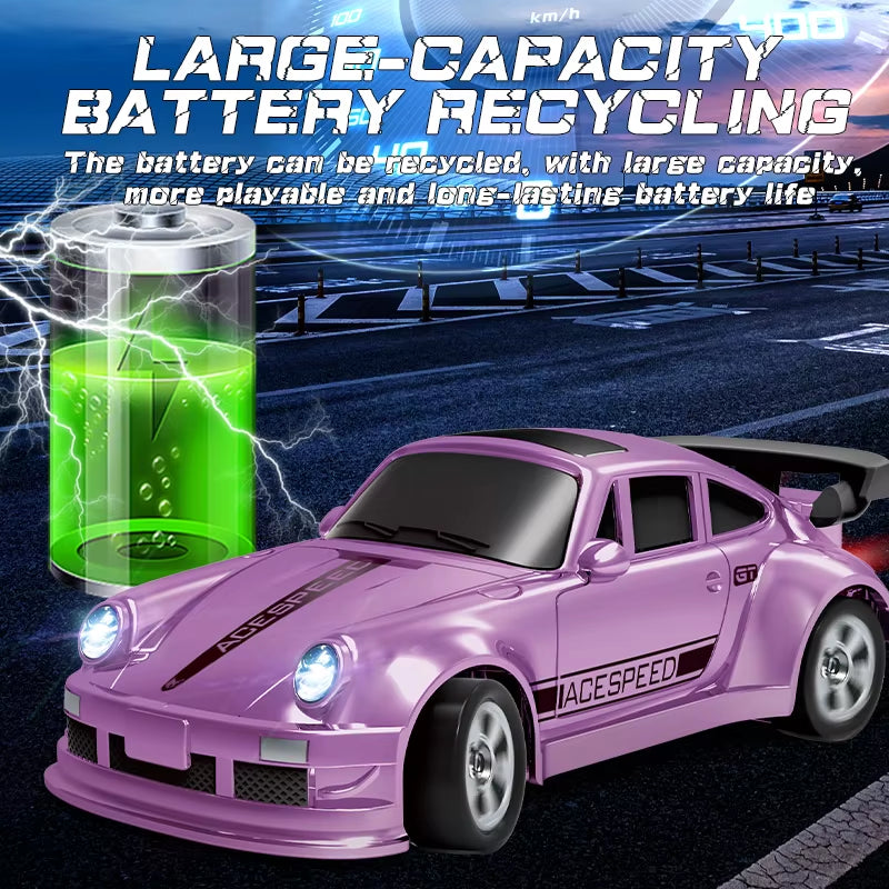 1:64 4WD RC Drift Car 2.4G High Speed Remote Control Racing Mini Car Full Proportions Desk Competition Toy Boy Ideal Gift