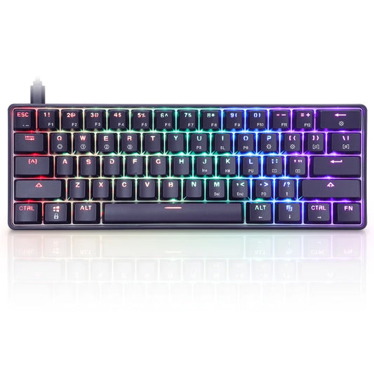 SKYLOONG GK61 Mechanical Keyboard 61 Keys Hot Swappable Gateron Optical Switch RGB Type-C Wired Programmable 60% Layout Gaming Keyboard