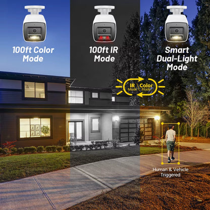 4K POE Video Surveillance System 8CH NVR with 8MP 12MP Security Cameras CCTV Kit Audio Recording Ip Camera Two-Way Audio