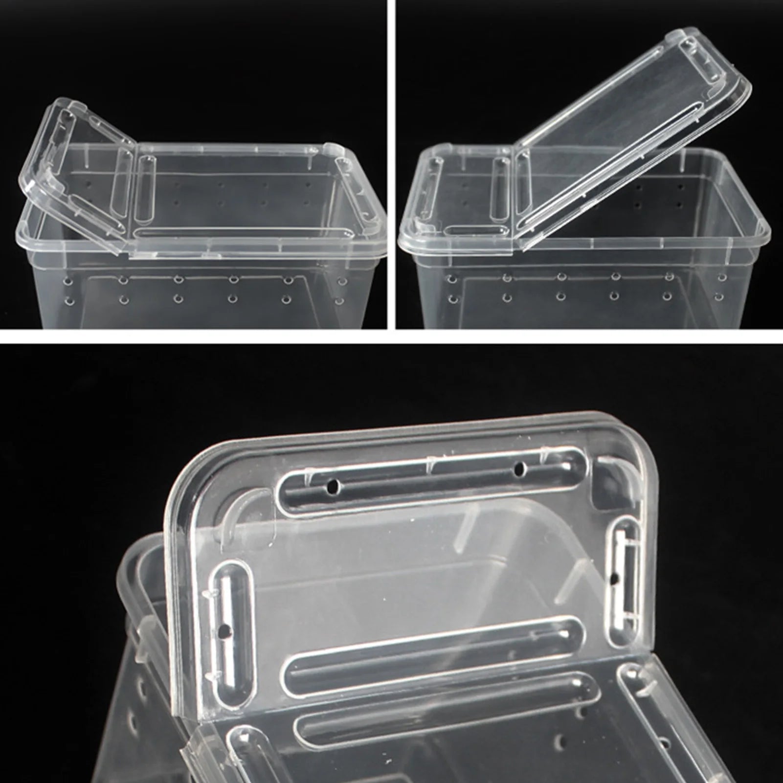 1Pc Insect Reptile Breeding Feeding Box Spider Terrariums Insect Rearing Hatching Containers Lizard Frog Small Animals Supplies