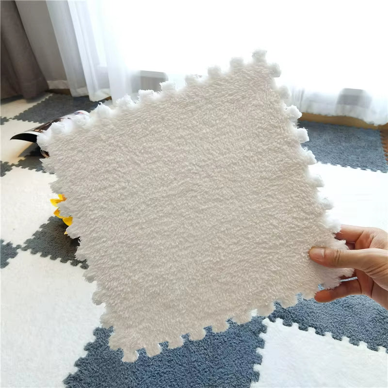 Soft Plush Baby Play Mat EVA Foam Children'S Carpet Interlocking Exercise Tiles Floor Carpet and Rug for Kids Pad 30*30 CM