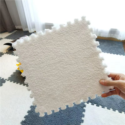 Soft Plush Baby Play Mat EVA Foam Children'S Carpet Interlocking Exercise Tiles Floor Carpet and Rug for Kids Pad 30*30 CM