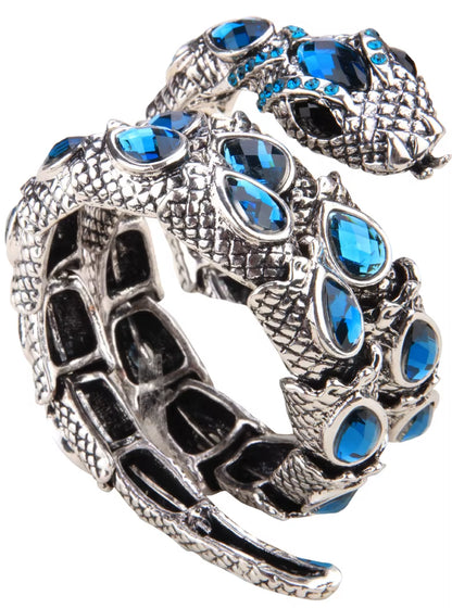 YACQ Stretch Snake Bracelet Armlet Upper Arm Cuff Women Punk Rock Crystal Bangle Jewelry Gold Silver Color Dropshipping A32