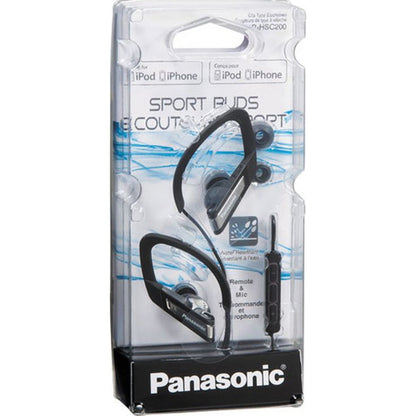 Panasonic Sports Clip Earphones W/ Iphone Contr (Black)
