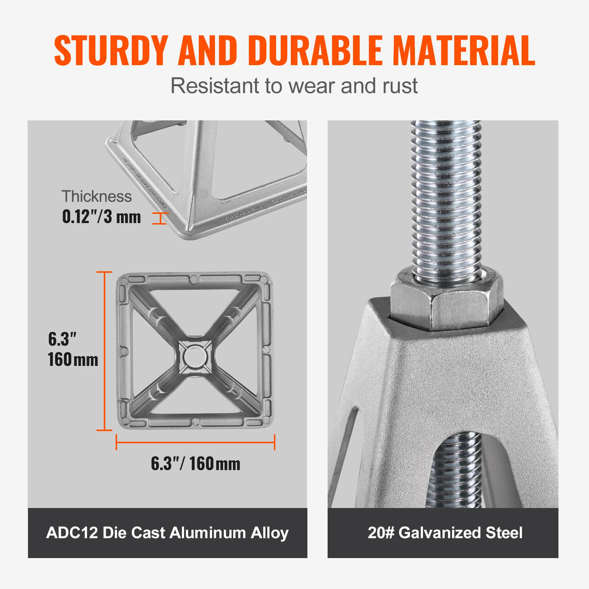 Succebuy 4-Pack Aluminum RV Stabilizer Jacks - 6000 lbs Leveling Support for Travel Trailers and Campers with Single Screw Design