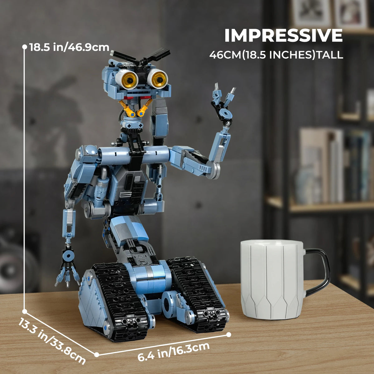 1176-Piece Johnny 5 Robot Building Blocks Set - Short Circuit Model - Classic Movie Collectible - Creative Christmas Gift for Adult Fans