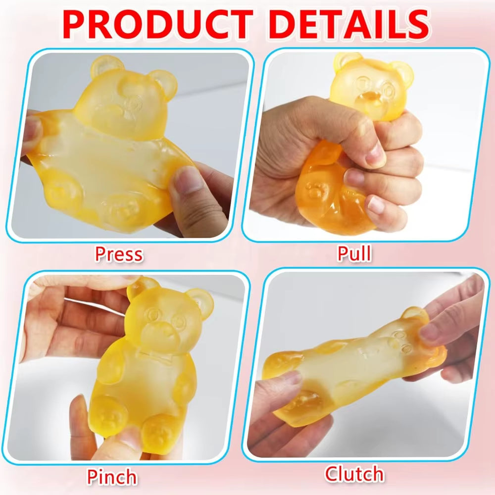 Mini Bear Maltose Squishy - Soft Slow-Rebound Stress Relief Ball, Sensory Fidget Toy for Anxiety and ADHD, Ideal Gift for All Ages