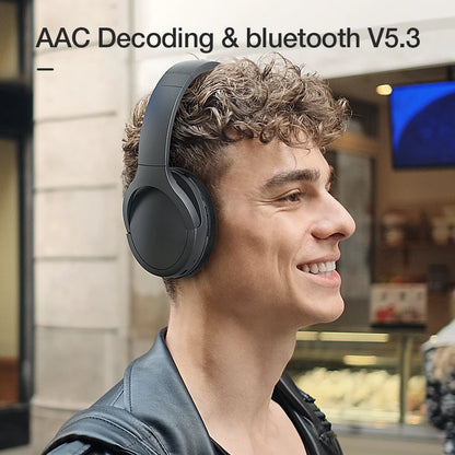 Blitzwolf BW-HP6 Pro Wireless Headset Dual ANC Bluetooth Headset -30Db Active Noise Cancelling 40Mm Large Drivers AAC Audio Low Latency Portable Headphones with Dual Mic