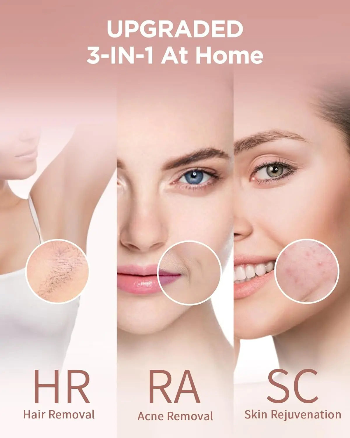 999900 Flashes IPL Hair Removal Device for Safe, Permanent, and Painless Treatment on Face and Body for Home Use by Men and Women