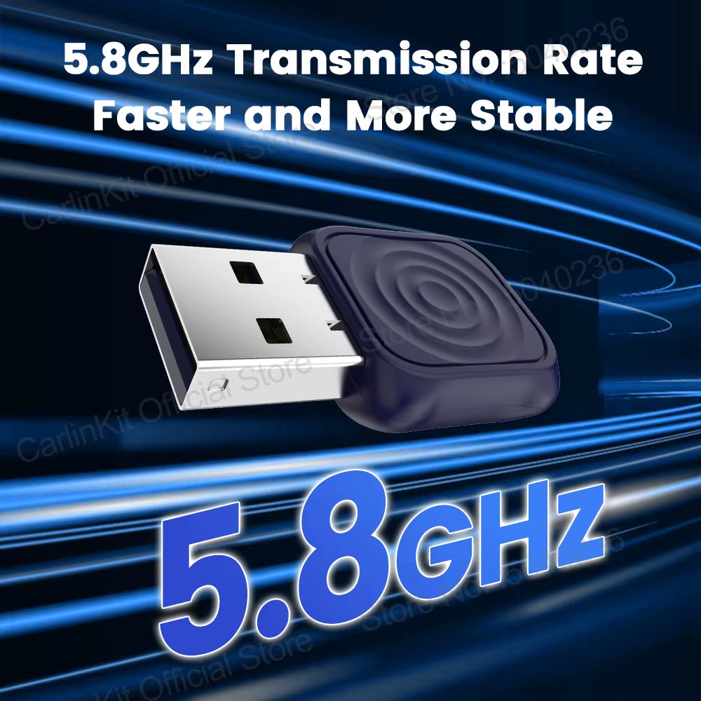 Carlinkit 5.0 Mini Ultra Wireless Adapter for OEM Vehicles - Seamless Wireless CarPlay and Android Auto with Plug and Play WiFi and Bluetooth Connectivity