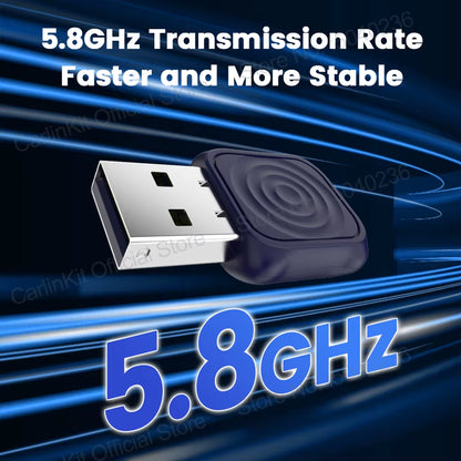 Carlinkit 5.0 Mini Ultra Wireless Adapter for OEM Vehicles - Seamless Wireless CarPlay and Android Auto with Plug and Play WiFi and Bluetooth Connectivity