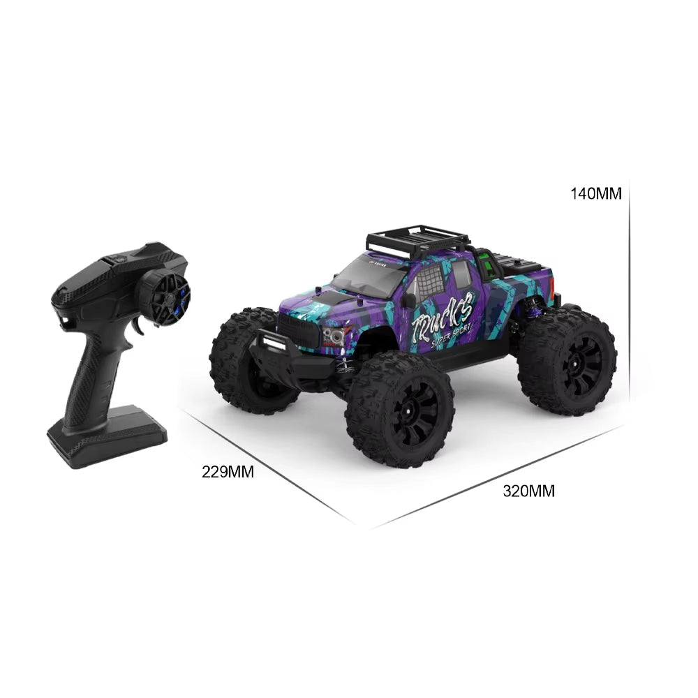 JIUSI PT14R V3 1/14 Scale 4WD RC Racing Truck with Brushless Motor, 3S Battery, and 80Km/H Speed - 2.4G Remote Control Off-Road Vehicle