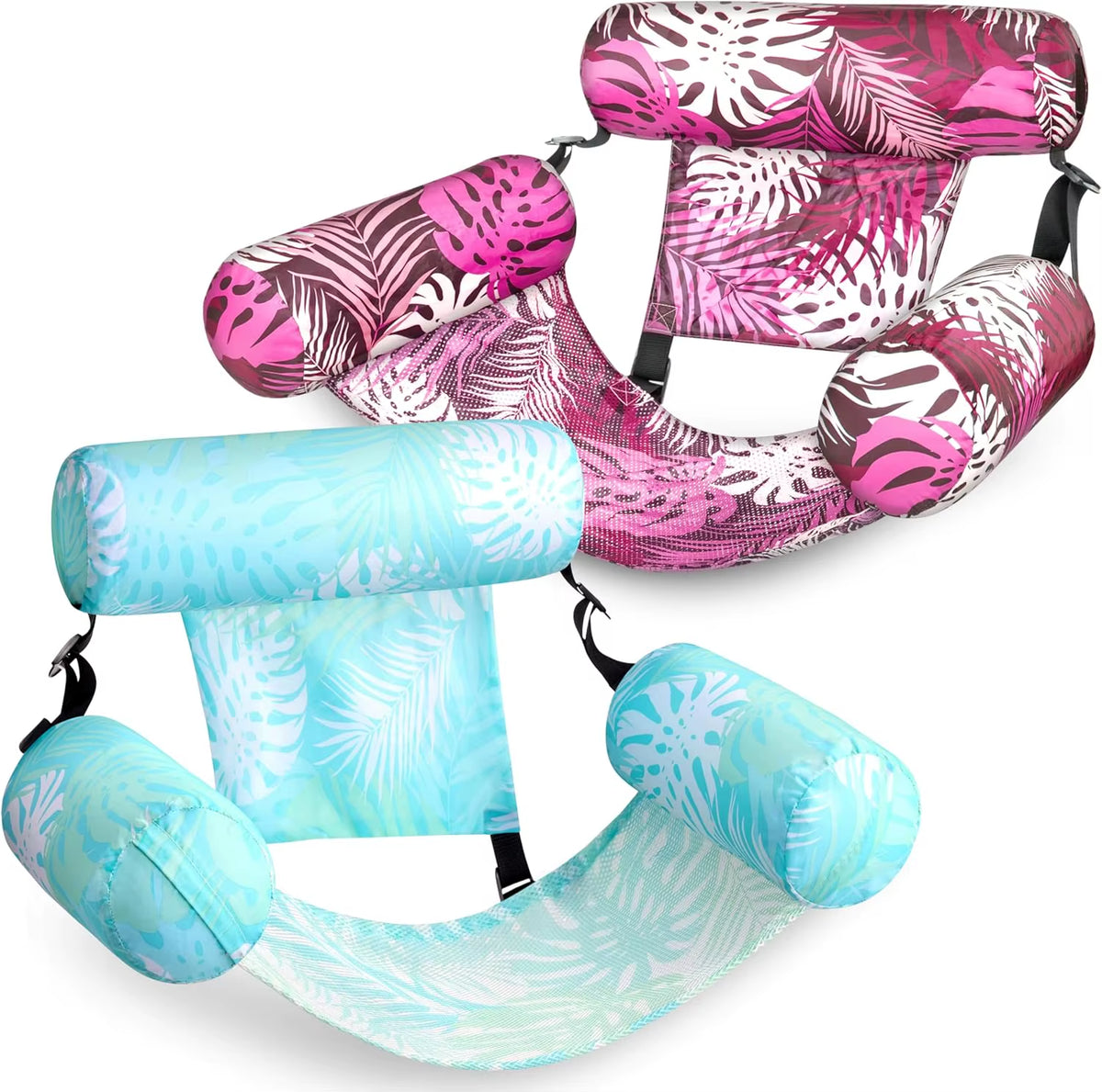 JOYFY Inflatable Pool Chair Leaf - Floating Lounger for Adults, Ideal for Summer Parties at the Beach or Lake