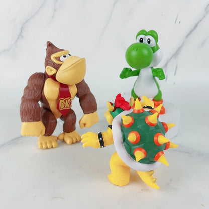 Game Super Mario Bros Figure Doll Cartoon Characters Mario Creative Movable Collectible Model Toys Children'S Birthday Gifts