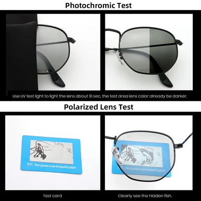 Oval Women Fashion Photochromic Sunglasses Polarized Ladies Metal Gold Frame Sun Glasses 2025 Trending Female Shades