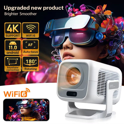 4K X3AQ Projector 500ANSI Native 1080P Auto Focus Android 11 BT5.4 WIFI6 Portable Home Theater