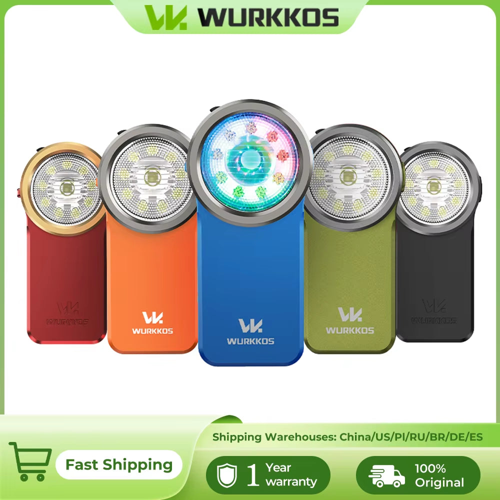 HD03 680LM Mini Clip Light USB C Rechargeable Pocket Flashlight Spotlight/Floodlight Portable EDC RGB Torch with Magnet