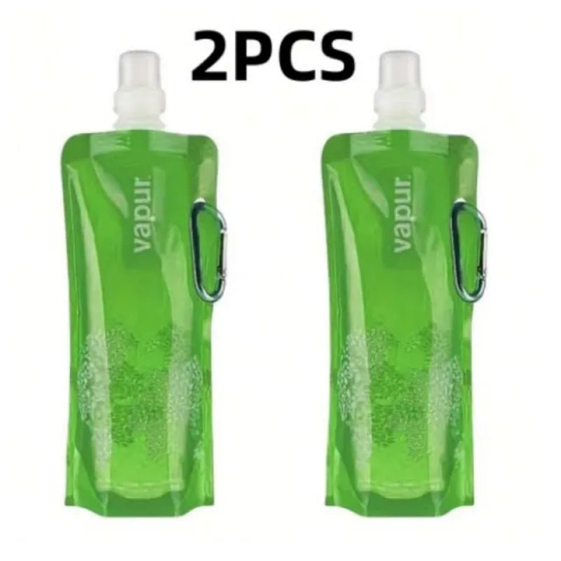 500ML Portable Ultralight Foldable Silicone Folding Water Bottle Water Bag Outdoor Sport Supplies Hiking Camping Soft Flask Bag