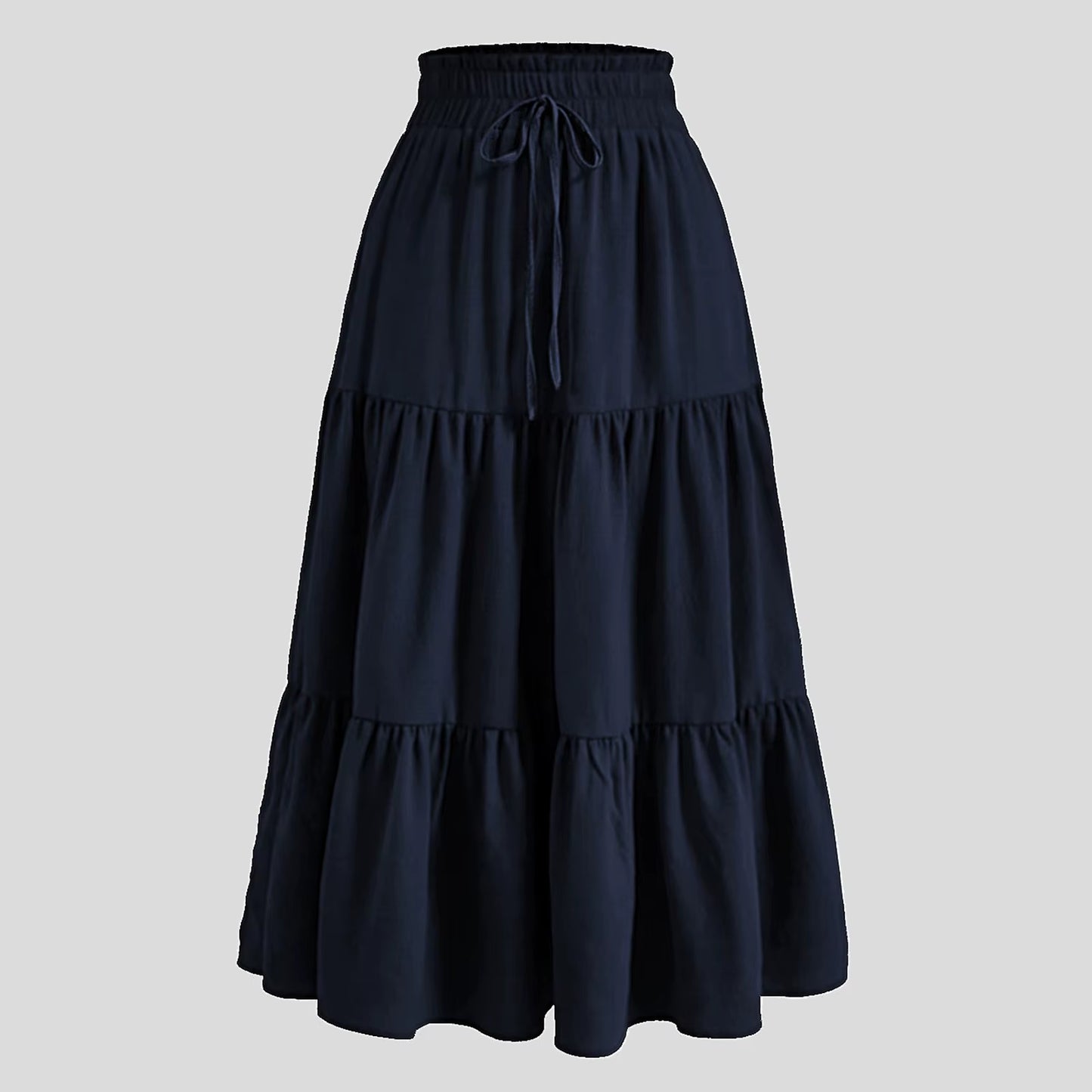 Women'S Boho Floral Print Skirt Vintage High Waist Maxi Skirts Summer Casual Loose Beach Skirt Elegant Ladies Flowy Ruffle Skirt