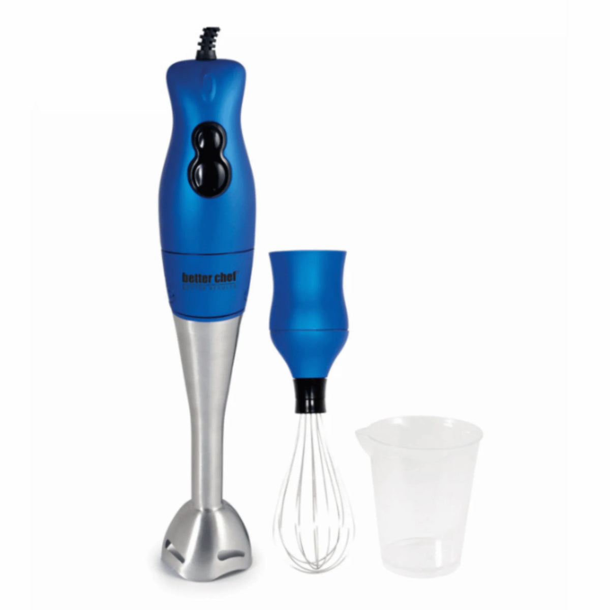Better Chef 200W Dualpro Immersion Blender Hand-Mixer with Cup and Beater
