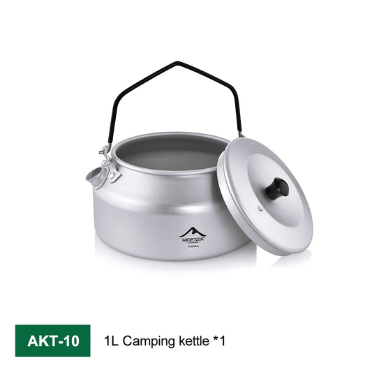 Camping Outdoor 1L Kettle Pure Aluminum Short-Hole Removal Handle Design Portable Cookware Travel Essential Appliance