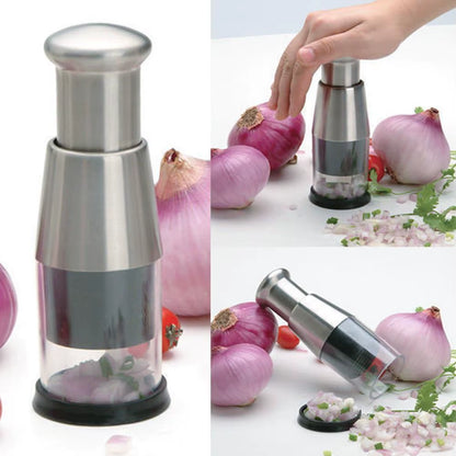 Stainless Steel Manual Hand Chopper Kitchen Tools Vegetable Chopper Mini Garlic Mincer for Veggie Onion Garlic
