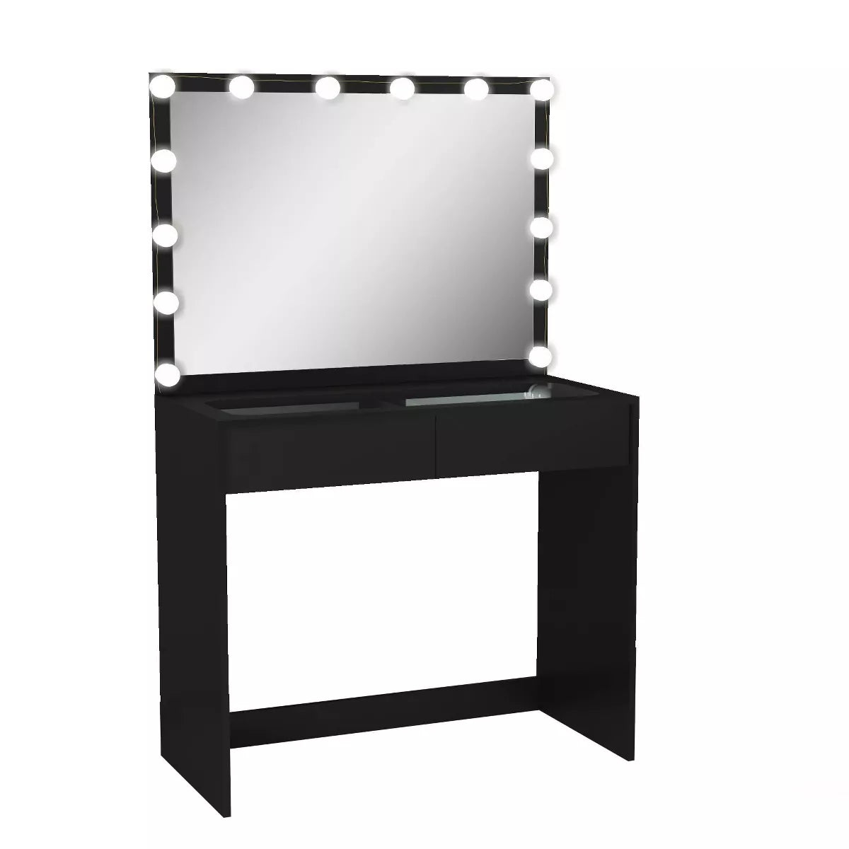 Claire Lighted Makeup Vanity - White