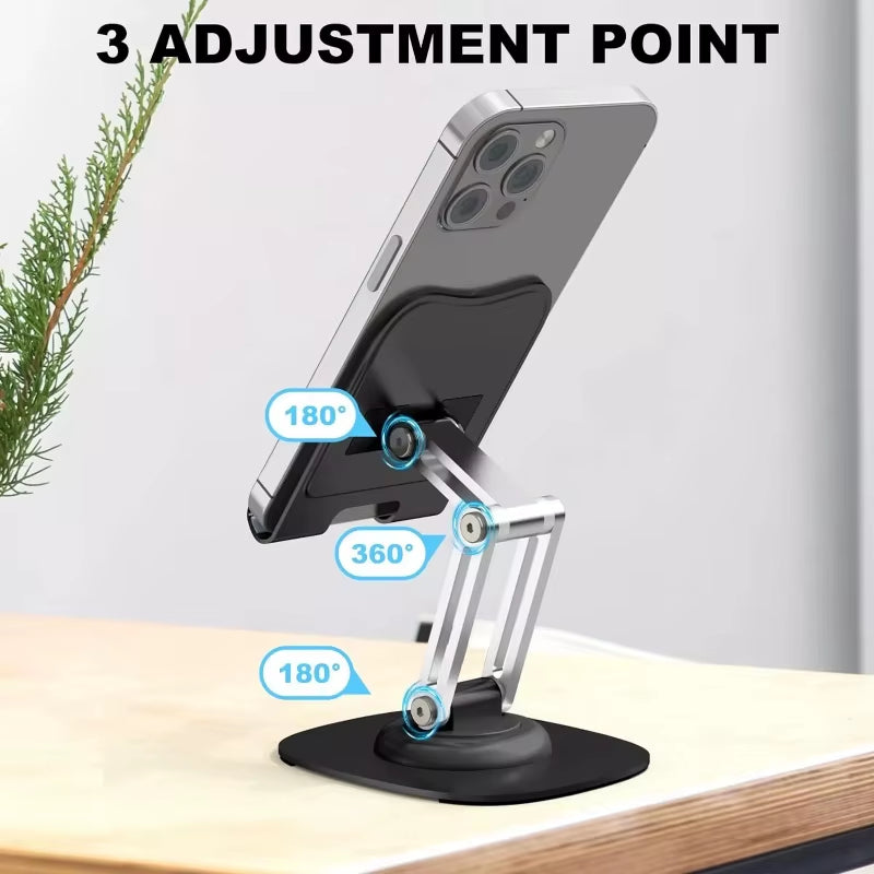 360° Rotation Portable Tablet Holder for Phone Ipad Iphone 17 Xiaomi Folding Lazy Desktop Live Mobile Phone Stand Mount Bracket