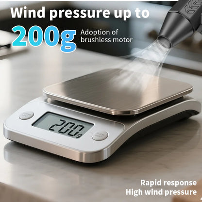 High-Speed 130,000 RPM Electric Turbo Fan - Powerful Compressed Air Blower for Computer Keyboards and Automotive Cleaning
