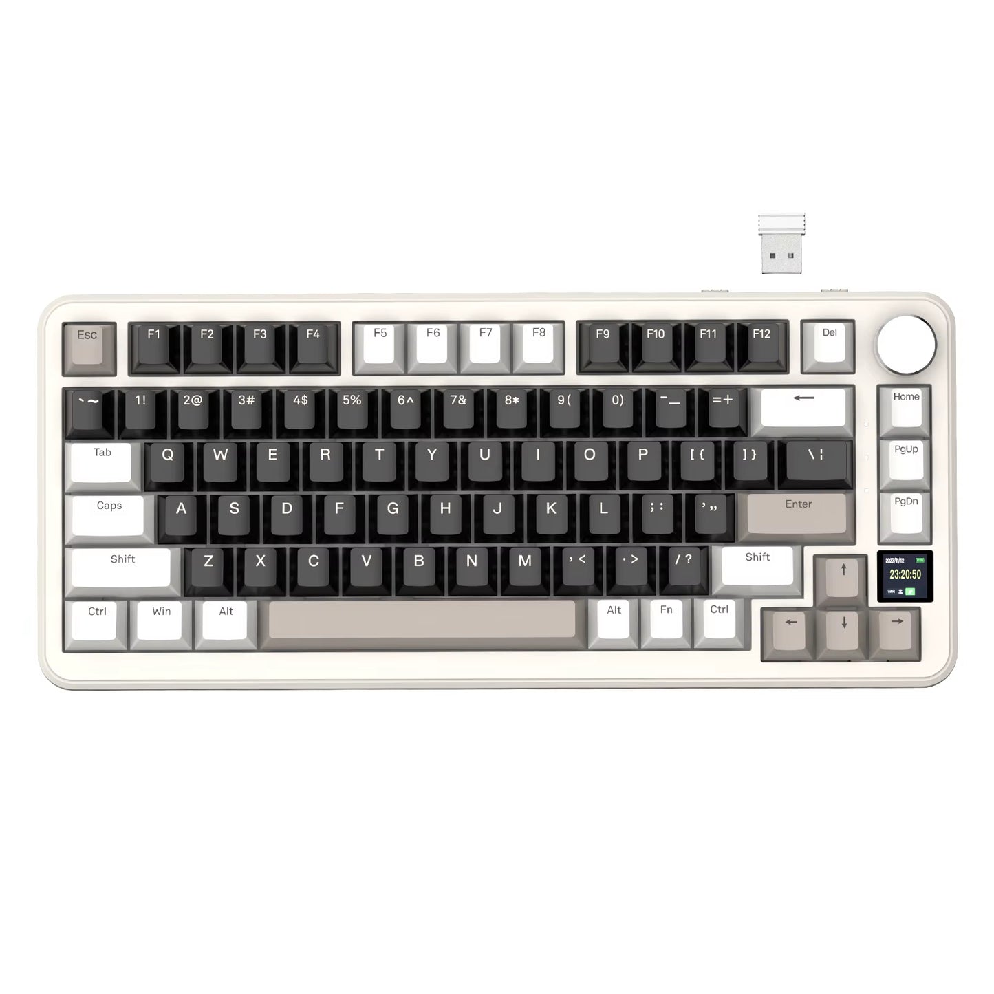 X85Pro 75% Mechanical Keyboard with Screen & Knob Hot Swappable Wireless 2.4Ghz/Bluetooth/Wired RGB Gasket Mount QM